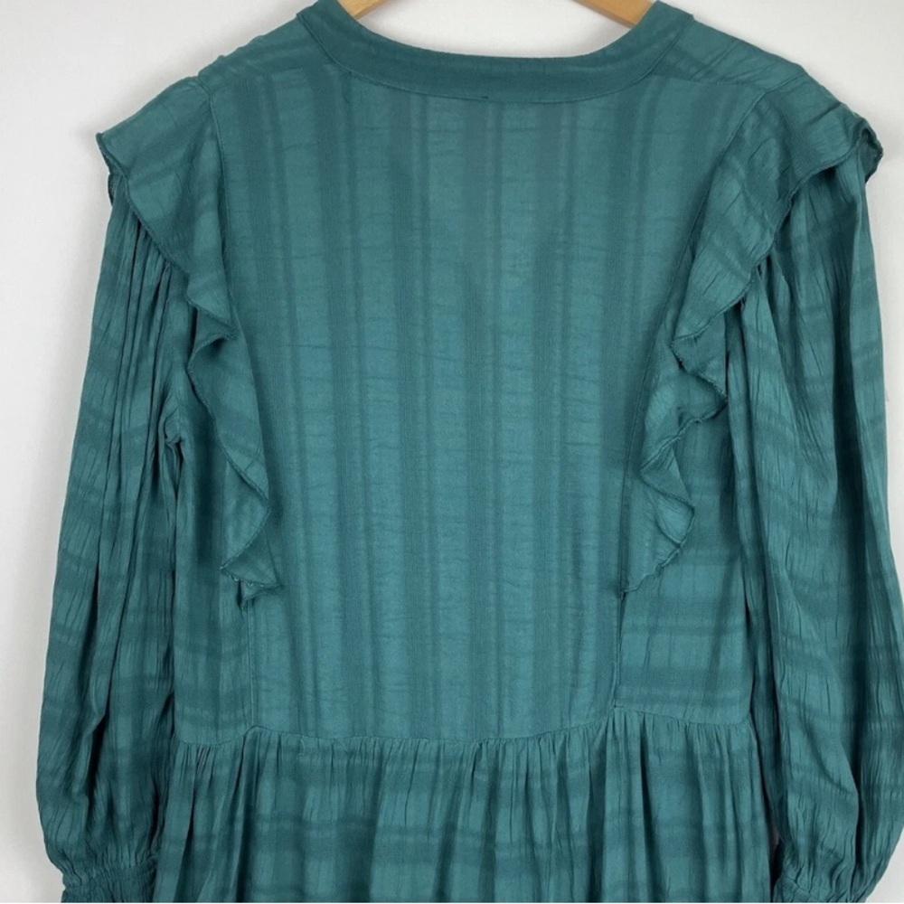 Anthropologie Amadi Rossi embossed ruffle shift dress - Picture 7 of 11